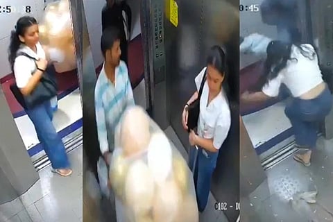 ಮುಂಬೈನಲ್ಲಿರುವ ಕಟ್ಟಡವೊಂದರ ಲಿಫ್ಟ್​ನಲ್ಲಿ ( Mumbai Lift  ) ಅನಿರೀಕ್ಷಿತ ಘಟನೆ