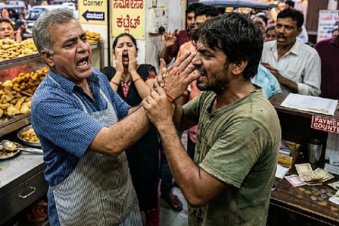 Mumbai Man Bites Owner Finger(AI Image)