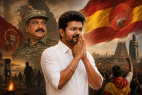 ದೆಹಲಿ ಗದ್ದುಗೆಯ ನಿದ್ದೆಗೆಡಿಸಿದ ದಳಪತಿ! ಹಿಂದುತ್ವ ಮತ್ತು ದ್ರಾವಿಡ ಸಿದ್ದಾಂತಕ್ಕೆ ಬ್ರೇಕ್! ತಲ್ಲಣ ಸೃಷ್ಟಿಸಿದ ನಿಯೋ-ದ್ರಾವಿಡಿಯನ್ ಕ್ರಾಂತಿ!