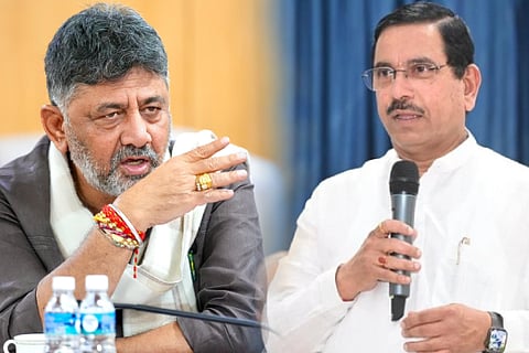 DK Shivakumar challenges Minister Prahlad Joshi