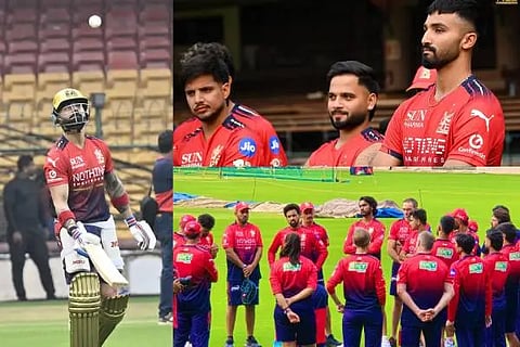 IPL ಚಿನ್ನಸ್ವಾಮಿ ಕ್ರೀಡಾಂಗಣದಲ್ಲಿ ಆರ್‌ಸಿಬಿ ಆಟಗಾರರ ತಾಲೀಮು ಆರಂಭ: ಕೊಹ್ಲಿ ಬೆಂಗಳೂರಿಗೆ ಆಗಮನ 