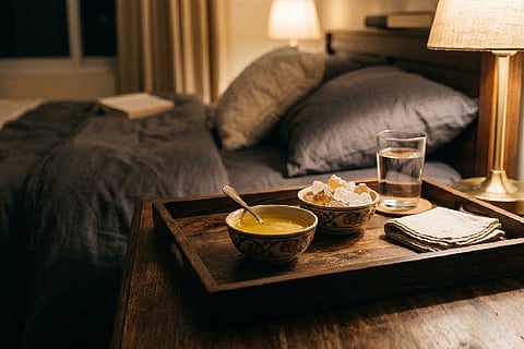 Night-time Tray, AI Image