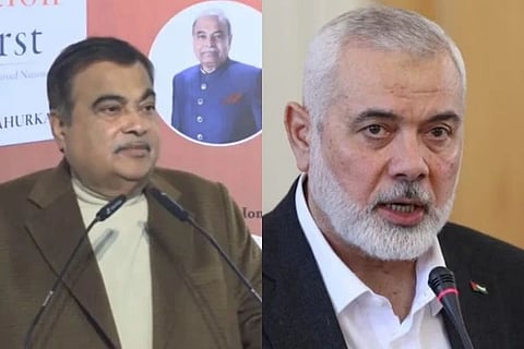 Nitin Gadkari | ಕೇಂದ್ರ ಸಚಿವ ನಿತಿನ್​ ಗಡ್ಕರಿ ಮತ್ತು ಹಮಾಸ್​ ನಾಯಕ ಇಸ್ಮಾಯಿಲ್ ಹನಿಯೇ (X/Reuters)