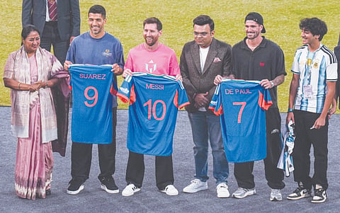 ಫುಟ್​ಬಾಲ್​ ತಾರೆಗೆ ವಿಶೇಷ ಉಡುಗೊರೆಗಳನ್ನು ನೀಡಿದ ಜಯ್​ ಷಾ!