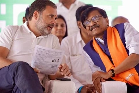   Uddhav ShivSena | ಶಿವಸೇನೆ ಉದ್ಧವ್ ಠಾಕ್ರೆ ಬಣದ ಸಂಜಯ್ ರಾವತ್-ರಾಹುಲ್ ಗಾಂಧಿ ಭೇಟಿ