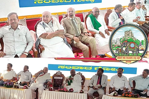 ರಾಯಚೂರಿನ ಕೃಷಿ ವಿವಿ ಆವರಣದಲ್ಲಿ ರೈತರಿಂದ ರೈತರಿಗೆ ಸಂವಾದ ಕಾರ್ಯಕ್ರಮ ನಡೆಯಿತು. ಕೃಷಿ ಬೆಲೆ ಆಯೋಗದ ಮಾಜಿ ಅಧ್ಯಕ್ಷ ಹನುಮನಗೌಡ ಬೆಳಗುರ್ಕಿ, ವಿವಿ ಕುಲಪತಿ ಡಾ.ಎಂ.ಹನುಮಂತ, ಏಮ್ಸ್ ಹೋರಾಟ ಸಮಿತಿ ಸಂಚಾಲಕ ಡಾ.ಬಸವರಾಜ ಕಳಸ, ಹೋರಾಟಗಾರ ರಾಘವೇಂದ್ರ ಕುಷ್ಟಗಿ, ಡಾ.ಎಚ್.ಡಿ.ಪ್ರಶಾಂತ, ಸಿರಿಗೆರೆ ಪನ್ನರಾಜು, ಡಾ.ರಜಾಕ್ ಉಸ್ತಾದ್ ಇದ್ದರು.