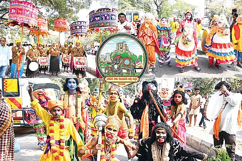 ಸಾಂಸ್ಕೃತಿಕ ಮೆರವಣಿಗೆಯಲ್ಲಿ ಮನಸೂರೆಗೊಂಡ ಕಲಾ ತಂಡಗಳು.
