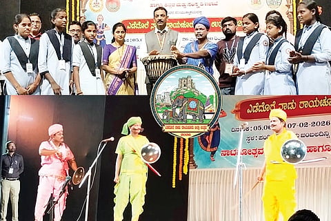 ರಾಯಚೂರಿನ ಪಂ.ಸಿದ್ಧರಾಮ ರಂಗಮಂದಿರದಲ್ಲಿ ಆಯೋಜಿಸಿದ್ದ ನಾಟಕೋತ್ಸವ, ಬಯಲಾಟ ಹಾಗೂ ಸಾಂಸ್ಕೃತಿಕ ಕಾರ್ಯಕ್ರಮಕ್ಕೆ ತಹಸೀಲ್ದಾರ್ ಅಬ್ದುಲ್ ವಾಹೀದ್ ಚಾಲನೆ ನೀಡಿದರು. ಕನ್ನಡ ಮತ್ತು ಸಂಸ್ಕೃತಿ ಇಲಾಖೆ ಸಹಾಯಕ ನಿರ್ದೇಶಕಿ ಉತ್ತರಾದೇವಿ ಹಿರೇಮಠ, ಸಿರವಾರ ಶಿರಸ್ತೇದಾರ್ ಜುಬೇರ ಬಿನ್ ಶಾಲಂ ಹಾಗೂ ವಿದ್ಯಾರ್ಥಿಗಳು ಇದ್ದರು. ರಾಯಚೂರಿನ ಪಂ.ಸಿದ್ಧರಾಮ ರಂಗಮಂದಿರದಲ್ಲಿ ಆಯೋಜಿಸಿದ್ದ ನಾಟಕೋತ್ಸವದಲ್ಲಿ ಅಲ್ತಾಫ್ ರಂಗಮಿತ್ರ ತಂಡ ಕಿತ್ತೂರುರಾಣಿ ಚನ್ನಮ್ಮ ನಾಟಕ ಪ್ರದರ್ಶನ ನೀಡಿತು.