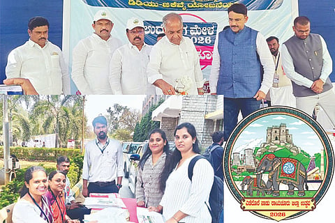 ರಾಯಚೂರಿನ ಕೃಷಿ ವಿವಿಯ ಇಂಜಿನಿಯರಿಂಗ್ ಕಾಲೇಜಿನ ಆವರಣದಲ್ಲಿ ಉದ್ಯೋಗ ಮೇಳವನ್ನು ಶುಕ್ರವಾರ ಸಚಿವ ಎನ್.ಎಸ್.ಬೋಸರಾಜು ಉದ್ಘಾಟಿಸಿದರು. ಸಂಸದ ಜಿ.ಕುಮಾರ ನಾಯಕ, ಶಾಸಕ ಬಸನಗೌಡ ದದ್ದಲ್, ಜಿಪಂ ಸಿಇಒ ಈಶ್ವರ ಕುಮಾರ ಕಾಂದೂ, ಜಿಪಂ ಉಪ ಕಾರ್ಯದರ್ಶಿ ಹಾಲಸಿದ್ದಪ್ಪ ಪೂಜಾರಿ, ಮುಖ್ಯ ಯೋಜನಾ ಅಧಿಕಾರಿ ಡಾ.ಟಿ.ರೋಣಿ, ಉದ್ಯೋಗ ಅಧಿಕಾರಿ ನವೀನ್ ಕುಮಾರ, ಕೌಶಲ ಅಧಿಕಾರಿ ಜಿ.ಯು.ಹುಡೇದ್ ಇದ್ದರು. ಉದ್ಯೋಗ ಮೇಳದಲ್ಲಿ ಪಾಲ್ಗೊಂಡಿದ್ದ ಯುವ ಸಮೂಹ.