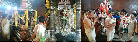 ಉಡುಪಿಯ ರಥಬೀದಿಯಲ್ಲಿರುವ ನಂಜನಗೂಡು ರಾಘವೇಂದ್ರ ಸ್ವಾಮಿಗಳ ಮಠದಲ್ಲಿ ರಾಯರ ಆರಾಧನಾ ಮಹೋತ್ಸವದ ನಿಮಿತ್ತ  ಪ್ರಲ್ಹಾದ ರಾಜರ ಉತ್ಸವ ಮೂರ್ತಿಯ ಬೆಳ್ಳಿಯ ರಥೋತ್ಸವ ಹಾಗೂ ಬೆಳ್ಳಿಯ ಪಲ್ಲಕ್ಕಿ ಉತ್ಸವ ನಡೆಯಿತು.