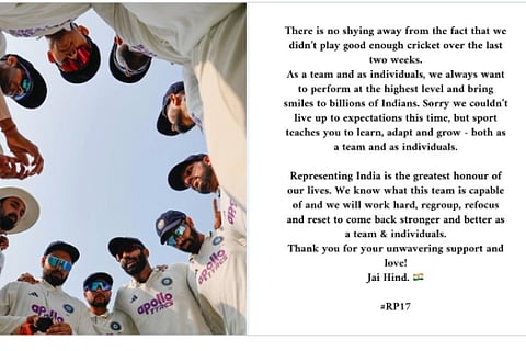 Rishabh Pant says sorry to fans