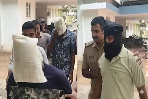 ರೌಡಿಶೀಟರ್ ನರಸಿಂಹನ ಹತ್ಯೆ ಪ್ರಕರಣದ ಆರೋಪಿಗಳನ್ನು ಕೋಟೆ ಠಾಣೆಗೆ ಪೊಲೀಸರು ಕರೆತಂದರು.
