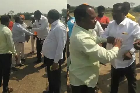 ಇಂಡಿ ತಾಲೂಕಿನ ಶಿರನಾಳ ಬ್ಯಾರೇಜ್ ಬಳಿ ಮಹಾರಾಷ್ಟ್ರದ ರೈತರು ಮತ್ತು ಕರ್ನಾಟಕದ ಸಿಬ್ಬಂದಿ ನಡುವೆ ನಡೆದ ಗಲಾಟೆ.