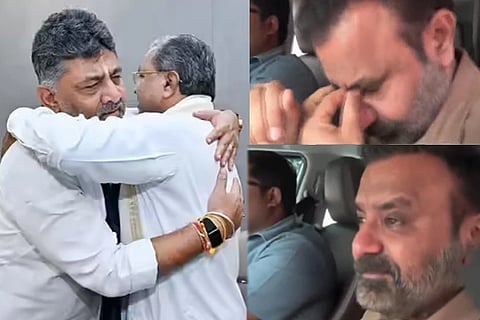 ಸಿಎಂ ಸ್ಥಾನಕ್ಕೆ ಸಿದ್ದರಾಮಯ್ಯ ರಾಜೀನಾಮೆ ಘೋಷಣೆ: ಭಾವುಕರಾಗಿ ಕಣ್ಣೀರು ಸುರಿಸಿದ ಸಚಿವ ಸಂತೋಷ್ ಲಾಡ್! CM Siddaramaiah