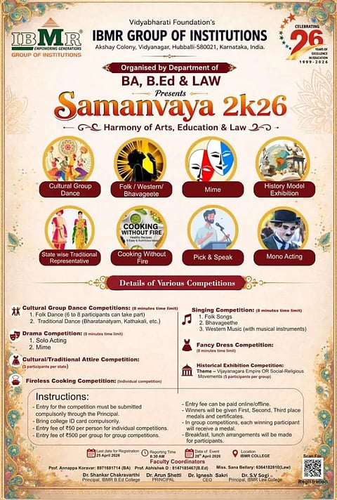 Samanvay fest ಕಲಾ ಉತ್ಸವದ ಮಾಹಿತಿ.