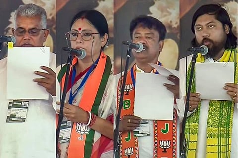 ಬಂಗಾಳದಲ್ಲಿ ಸುವೇಂದು ಸಚಿವ ಸಂಪುಟ ಕ್ರಾಂತಿ: ಅಗ್ನಿಮಿತ್ರಾ, ದಿಲೀಪ್ ಘೋಷ್ ಸೇರಿದಂತೆ ಐವರು ಸಚಿವರಿಗೆ ಪಟ್ಟ! 