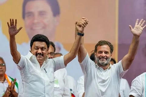 Congress-DMK Alliance | ತಮಿಳುನಾಡು ಸಿಎಂ ಎಂ.ಕೆ. ಸ್ಟಾಲಿನ್​ ಮತ್ತು ಕಾಂಗ್ರೆಸ್​ ನಾಯಕ ರಾಹುಲ್​ ಗಾಂಧಿ