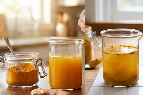 Yellow clay in Turmeric 
