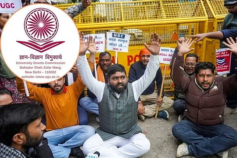 ಯುಜಿಸಿ ಹೊಸ ನಿಯಮದ ವಿರುದ್ಧ ವಿದ್ಯಾರ್ಥಿಗಳ ಆಕ್ರೋಶ: ನಮಗೆ ಸಮಾನತೆ ಬೇಕು, ತಾರತಮ್ಯವಲ್ಲ ಎಂದು ಬೃಹತ್ ಪ್ರತಿಭಟನೆ | UGC Protest