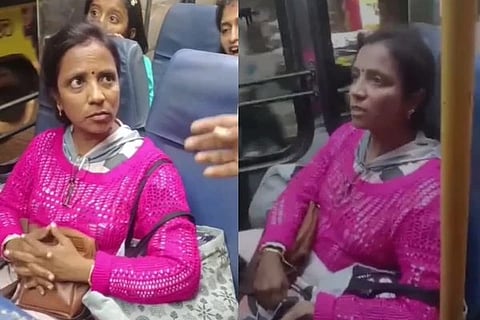 ಬಿಎಂಟಿಸಿ ಬಸ್​ನಲ್ಲಿ ಮಹಿಳೆಯಿಂದ ರಂಪಾಟ