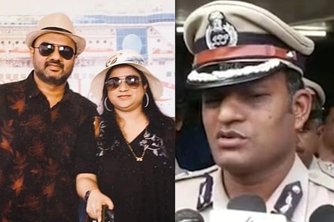 ಪ್ರಿಯಾಂಕಾ-ಕಿರಣ್ ದಂಪತಿ, ಪೊಲೀಸ್ ಆಯುಕ್ತ ಎನ್.ಶಶಿಕುಮಾರ್ (ಬಲ)