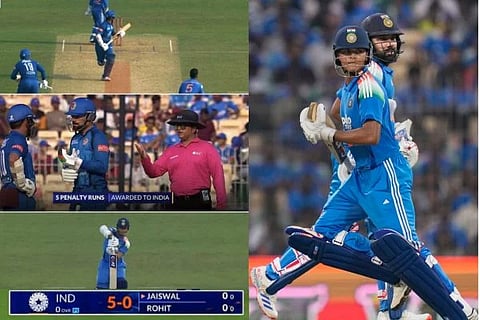 Penalty Runs > ಬ್ಯಾಟಿಂಗ್ ಆರಂಭಕ್ಕೂ ಮುನ್ನವೇ ಸ್ಕೋರ್ ಬೋರ್ಡ್‌ನಲ್ಲಿತ್ತು 5 ರನ್