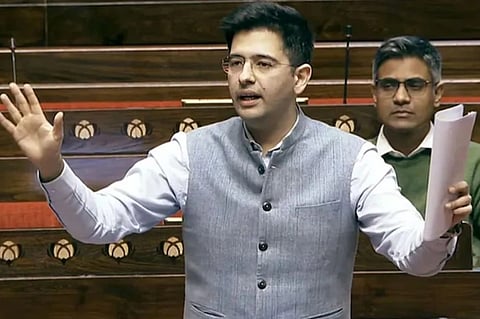 ಸಂಸತ್ತಿನಲ್ಲಿ ಎಎಪಿ ಸಂಸದ ರಾಘವ್ ಚಡ್ಡಾ 