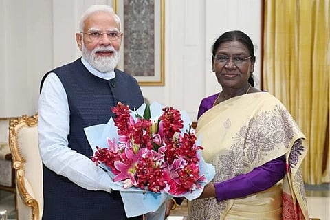 PM Modi meets President | ರಾಷ್ಟ್ರಪತಿ ದ್ರೌಪದಿ ಮುರ್ಮು ಭೇಟಿಯಾದ ಪ್ರಧಾನಿ ಮೋದಿ 
