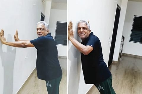 ಗೋಡೆಯೊತ್ತುವ ಯೋಗವ್ಯಾಯಾಮ