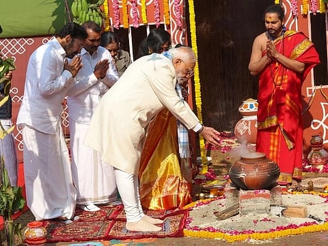 ಎಲ್​ ಮುರುಗನ್ ನಿವಾಸದಲ್ಲಿ ಪೊಂಗಲ್ ಆಚರಣೆ