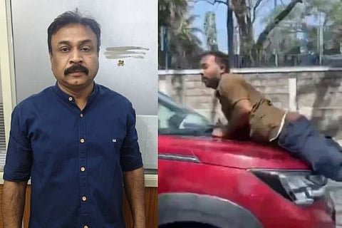 ಕಾರು ಚಾಲಕ ಸುರೇಶ್​ (ಎಡ)
