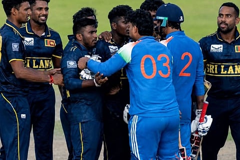 ಮೈದಾನದಲ್ಲಿ ಶ್ರೀಲಂಕನ್ ಆಟಗಾರನ ಜೊತೆ ವೈಭವ್ ಜಗಳ