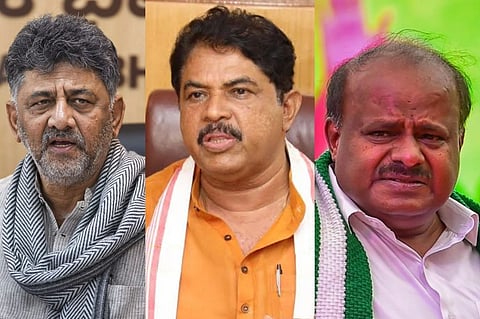 ಡಿಕೆ ಶಿವಕುಮಾರ್​, ಆರ್​.ಅಶೋಕ ಮತ್ತು ಎಚ್​ಡಿ ಕುಮಾರಸ್ವಾಮಿ