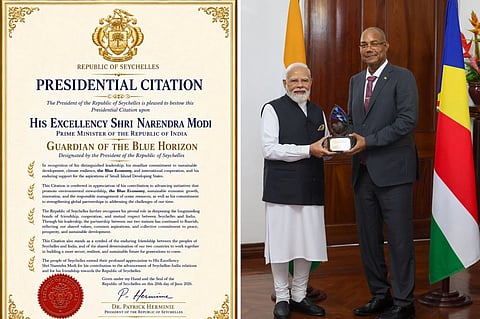 ಪ್ರಧಾನಿ ನರೇಂದ್ರ ಮೋದಿ ಅವರಿಗೆ ಪ್ರಶಸ್ತಿ ಪ್ರದಾನ 