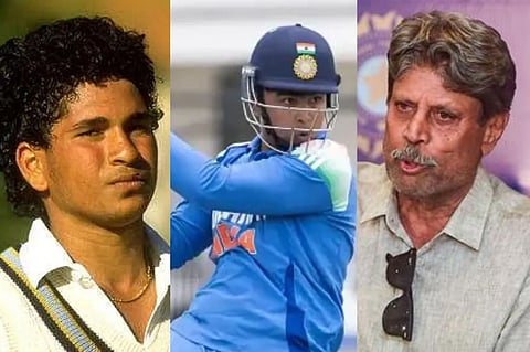 ಸಚಿನ್​ ತೆಂಡೂಲ್ಕರ್​, ವೈಭವ್ ಸೂರ್ಯವಂಶಿ, ಕಪಿಲ್ ದೇವ್ 