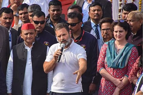 Rahul-Akhilesh Meeting > ರಾಹುಲ್​-ಪ್ರಿಯಾಂಕಾ ಜೊತೆ ಎಸ್‌ಪಿ ಮುಖ್ಯಸ್ಥ ಅಖಿಲೇಶ್ ಮಹತ್ವದ ಚರ್ಚೆ!