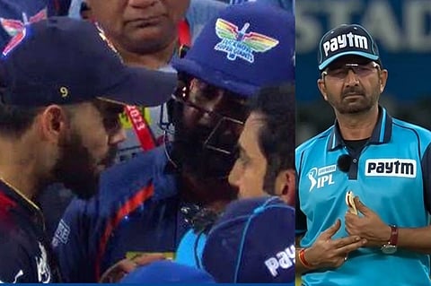 ಟೀಮ್ ಇಂಡಿಯಾ ದಿಗ್ಗಜ ಕ್ರಿಕೆಟಿಗ ವಿರಾಟ್​ ಕೊಹ್ಲಿ, ಅಂಪೈರ್​ ಅನಿಲ್​ ಚೌಧರಿ