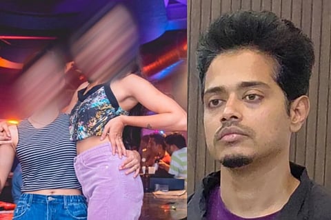 ನಟಿಯ ಸಹೋದರಿ ದೂರಿನ ಅನ್ವಯ ಅರೆಸ್ಟ್​ ಆದ ರಾಘವೇಂದ್ರ (ಬಲ)