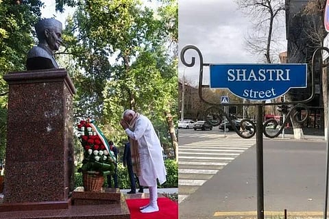 PM Modi Uzbekistan Visit > ತಾಷ್ಕೆಂಟ್‌ನಲ್ಲಿರುವ ಲಾಲ್ ಬಹದ್ದೂರ್ ಶಾಸ್ತ್ರಿ ಸ್ಮಾರಕಕ್ಕೆ ಭೇಟಿ ನೀಡಿದ ಪ್ರಧಾನಿ ಮೋದಿ!