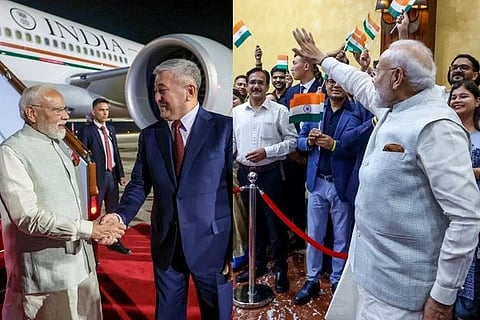 PM Modi In Kyrgyzstan > ಬಿಷ್ಕೆಕ್ ತಲುಪಿದ ಪ್ರಧಾನಿಗೆ ಅದ್ಧೂರಿ ಸ್ವಾಗತ!: ಮೋದೀಜಿ ಆಗಮನ ನಮ್ಮ ಭಾಗ್ಯ ಎಂದು ಹರ್ಷ ವ್ಯಕ್ತಪಡಿಸಿದ ಎನ್‌ಆರ್‌ಐಗಳು 