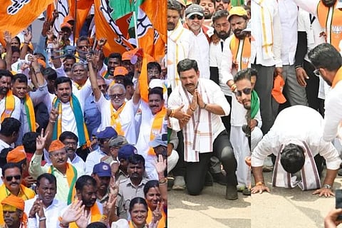 Ballari Chalo | ಬಳ್ಳಾರಿಯ ನೆಲಕ್ಕೆ ಶಿರಬಾಗಿ ನಮನ ಸಲ್ಲಿಸಿದ ಬಿ ವೈ ವಿ: