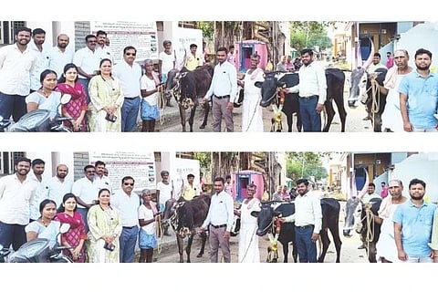 ಕೊಟ್ಟೂರಿನಲ್ಲಿ ಜಾನುವಾರುಗಳಿಗೆ ಕಾಲುಬಾಯಿ ರೋಗ ನಿಯಂತ್ರಣ ಲಸಿಕೆ ಹಾಕಲಾಯಿತು. ಪಶುವೈದ್ಯಾಧಿಕಾರಿಗಳಾದ  ಚಂದ್ರನಾಯ್ಕ, ಕೊಟ್ರೇಶ, ಪಶು ಪರೀಕ್ಷಕ ಯೋಗೀಶ್ವರ ದಿನ್ನೆ, ಮಲ್ಲಿಕಾರ್ಜುನ ಇದ್ದರು.