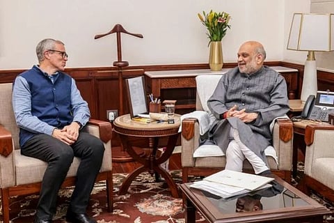 J&K Statehood Restoration | ಅಮಿತ್ ಷಾ-ಒಮರ್ ಅಬ್ದುಲ್ಲಾ ಭೇಟಿ (ಸಂಗ್ರಹ ಚಿತ್ರ)