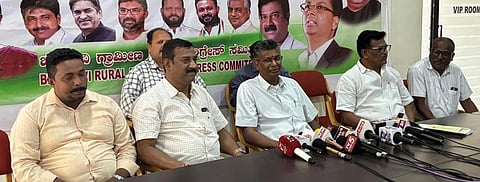  ಕಾಂಗ್ರೆಸ್ ಭವನದಲ್ಲಿ ಭಾನುವಾರ ಸುದ್ದಿಗೋಷ್ಠಿಯಲ್ಲಿ ಸಚಿವ ಸತೀಶ ಜಾರಕಿಹೊಳಿ ಮಾತನಾಡಿದರು.