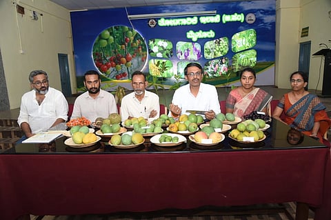 ಮಾವು ಮತ್ತು ಹಲಸು ಮೇಳದ ಕುರಿತು ತೋಟಗಾರಿಕಾ ಇಲಾಖೆ ಉಪ ನಿರ್ದೇಶಕ ಮಂಜುನಾಥ ಅಂಗಡಿ ಮಾಹಿತಿ ನೀಡಿದರು.