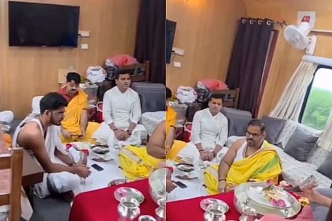 Train Puja Controversy(ಚಿತ್ರ X)