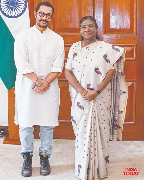 ರಾಷ್ಟ್ರಪತಿ ದ್ರೌಪದಿ ಮುರ್ಮು ಜತೆ ಆಮಿರ್​ ಖಾನ್