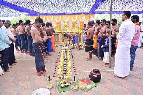 ಭಾಗಮಂಡಲದಲ್ಲಿ ಅಯ್ಯಪ್ಪ ಸ್ವಾಮಿಯ ಮಂಡಲ ಪೂಜೆ  ಅದ್ಧೂರಿಯಿಂದ ನೆರವೇರಿತು.