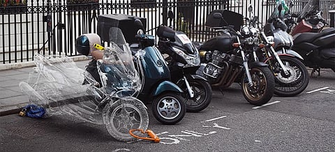 Bike parked in front of hotel stolen