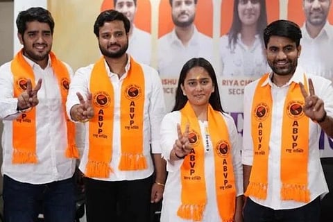 DUSU Elections | ದೆಹಲಿ ವಿಶ್ವವಿದ್ಯಾಲಯ ಚುನಾವಣೆ: 4ರಲ್ಲಿ 3 ಸ್ಥಾನ ಬಾಚಿಕೊಂಡ ಎಬಿವಿಪಿ
